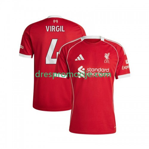 Liverpool Virgil van Dijk 4 Dres Domaći 2025/2026 Kratkih Rukava Liverpool Virgil van Dijk 4 Dres Domaći 2025/2026 Kratkih Rukava